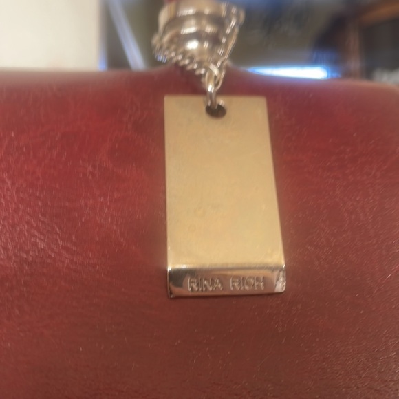 Blood Red Rina Rich Handbag Purse.  Beautiful. - Picture 3 of 15